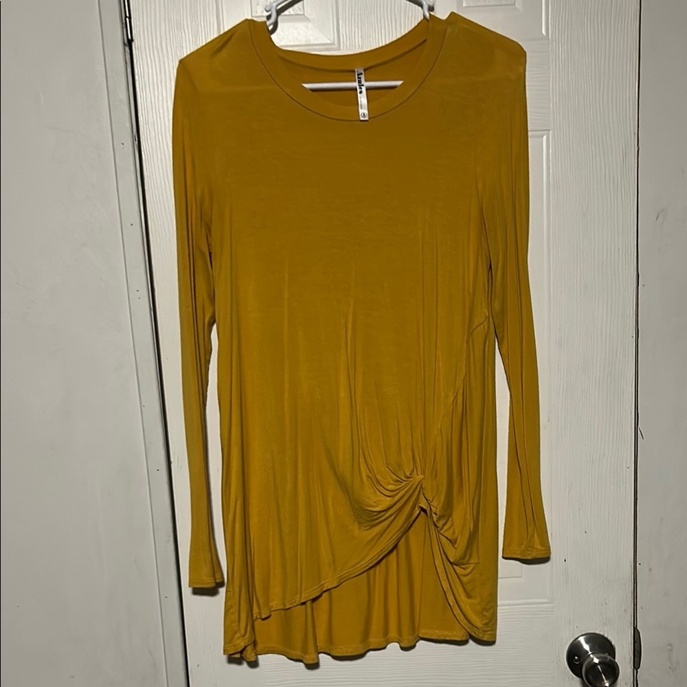 Mustard Long Sleeve Women's Top